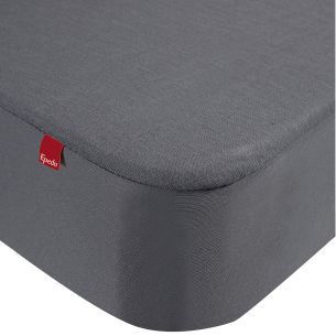 Drap housse protège matelas imperméable 2 en 1 Epeda gris