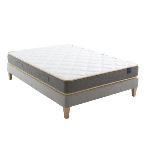 Ensemble matelas hôtellerie mousse non-feu, sommier et pieds Aurore 410 - SOMEO