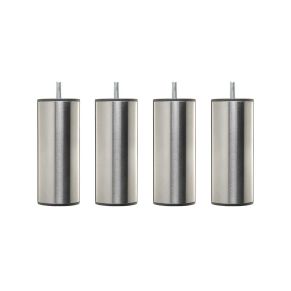 4 pieds cylindriques inox 15 cm