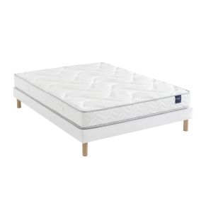 Ensemble matelas hôtellerie 100% latex non-feu et anti-punaise, sommier Lune et pieds Crépuscule 510 - SOMEO