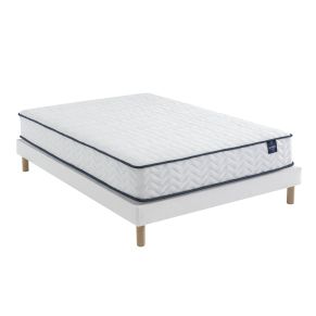 Ensemble matelas ressorts, sommier Lune et pieds Rêve 300 - SOMEO