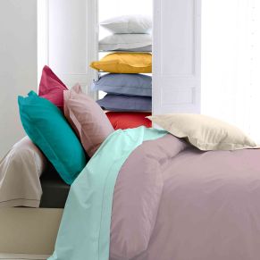 Housse de couette percale rose - Tradilinge